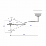 Lampa chirurgicala Emaled 300D Plus, prindere tavan 160.000 lux