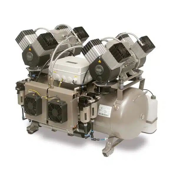 Compresor EKOM DK50 2x4VR/110/M, cu uscator de aer cu membrana sau cu adsorbtie, cabinete stomatologice